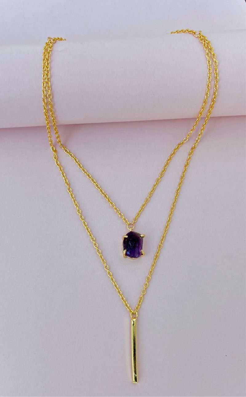 Claw Type Rough With Stick Necklace