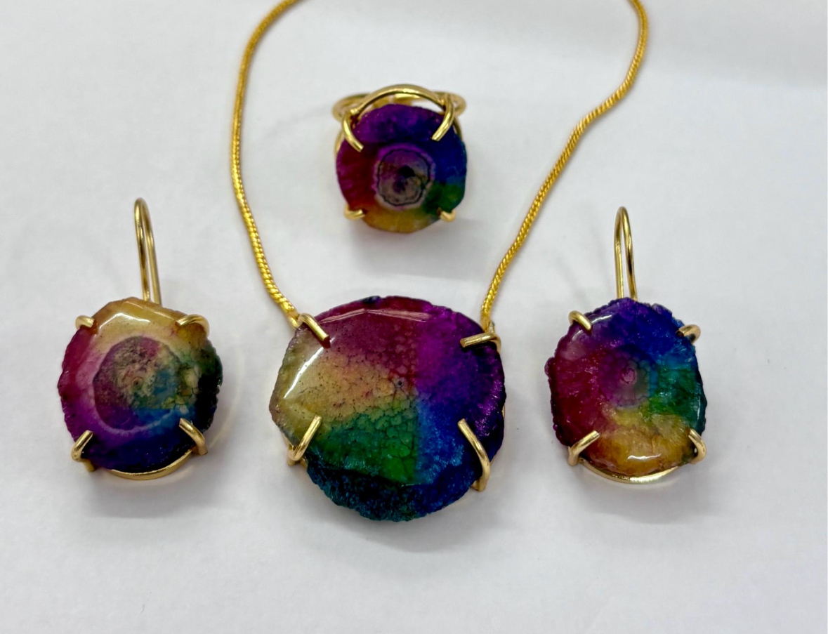 Solar Rough Stone Claw Type 4 Pc Set