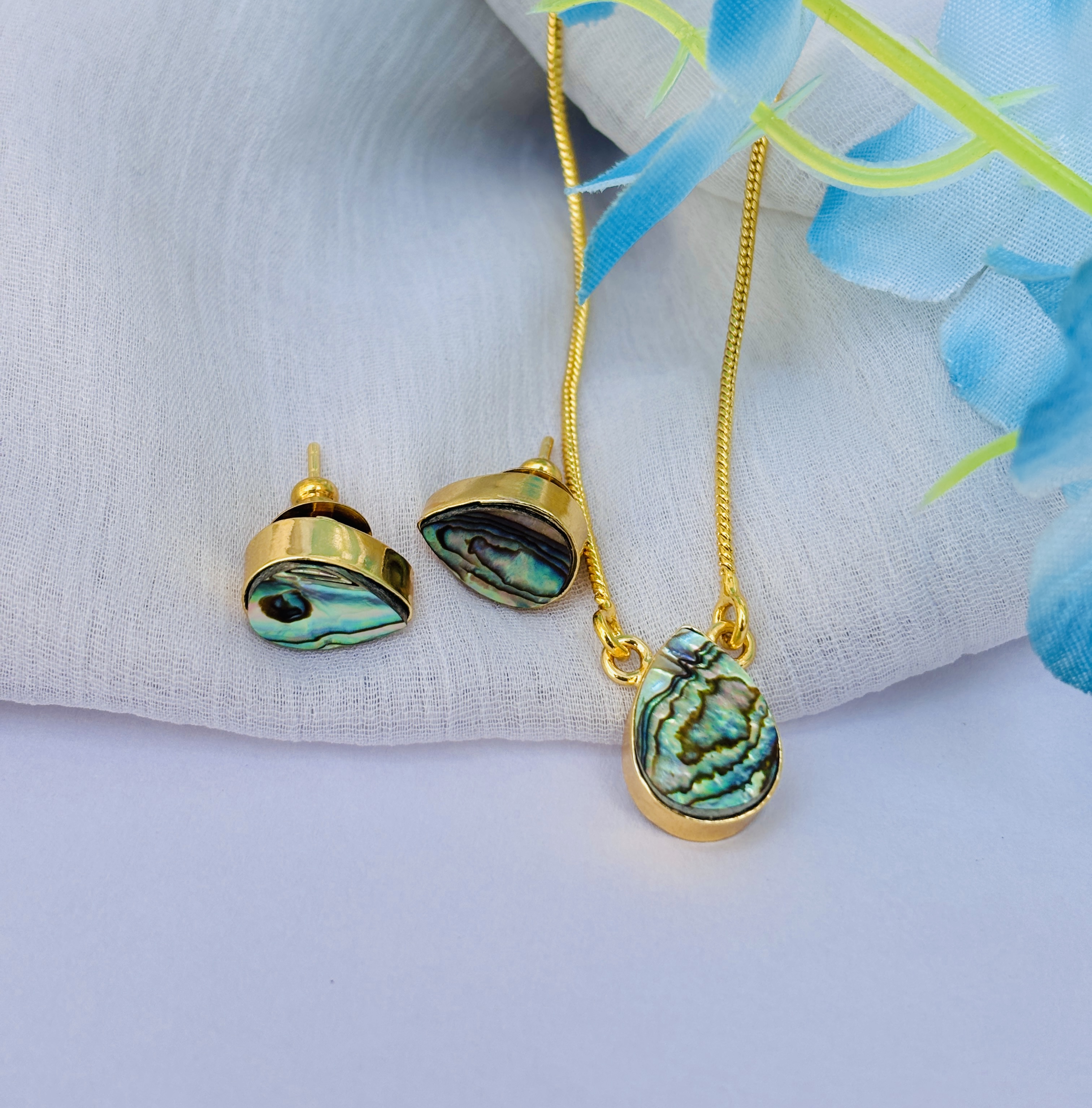 (10X14 Drop Pendant) (12x16 Drop Earring) 3 Pc Sets